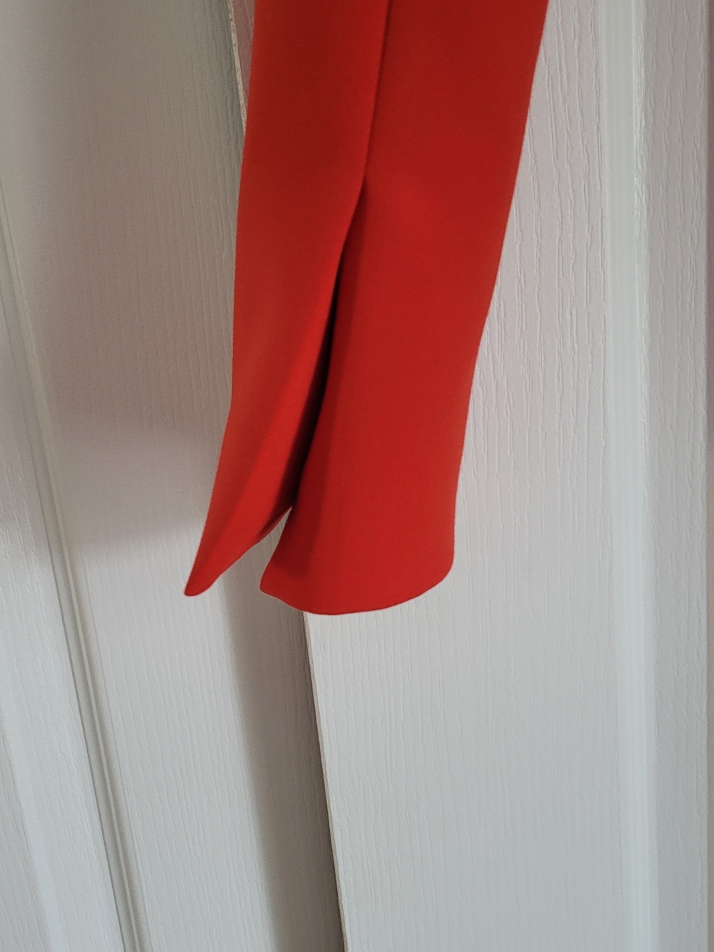 Zara Cropped Red Collarless Blazer Jacket - Picture 13 of 14